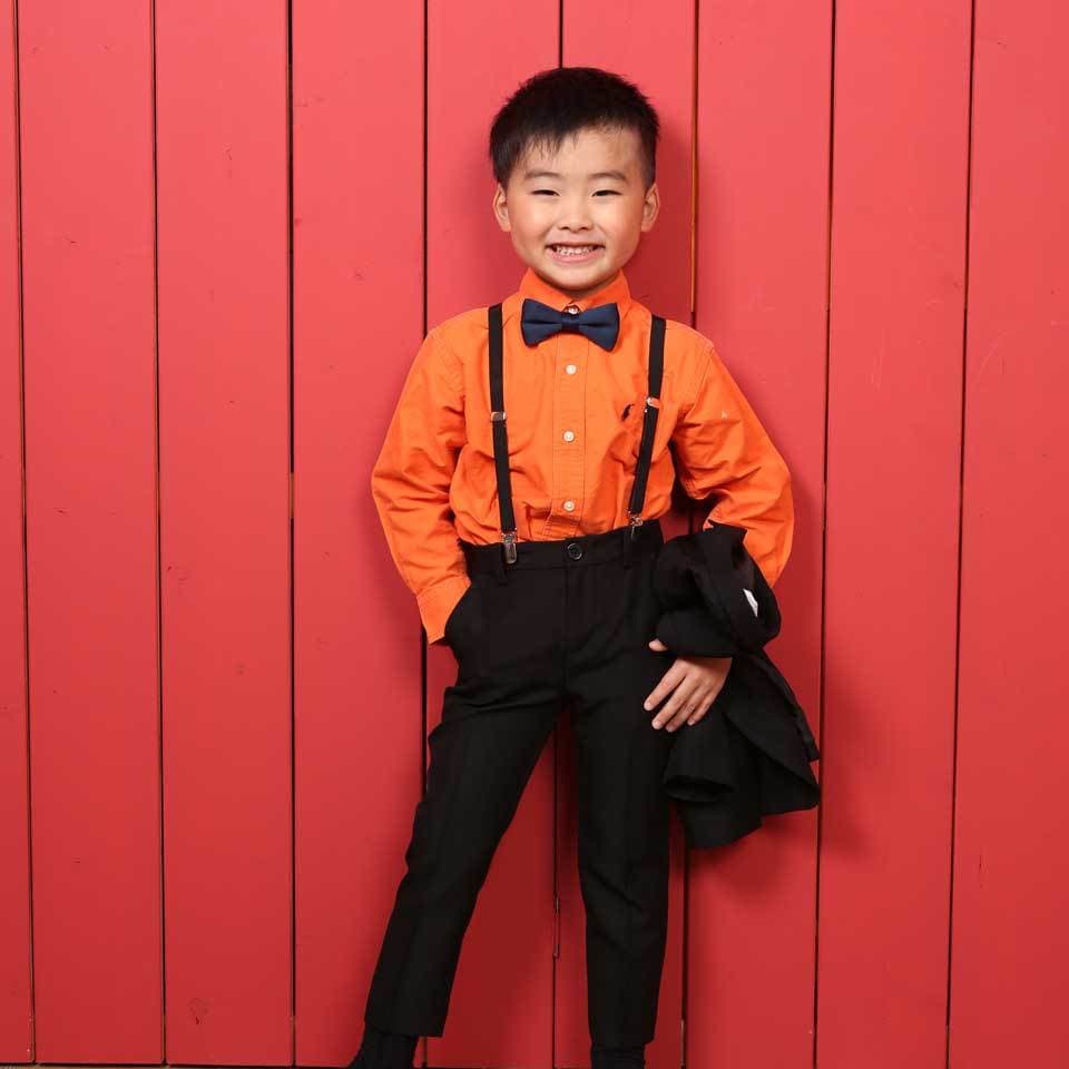 レンタル＆フォトスタジオの光翔　茨城県鉾田市　七五三でスーツを着た男の子の写真