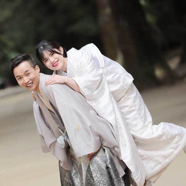 レンタル＆フォトスタジオの光翔　和服姿のご新郎様ご新婦様の写真